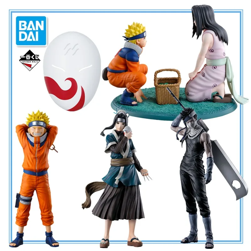 

In Stock Bandai Ichiban Kuji Naruto: Land of Waves Revible Moment Naruto Uzumaki White Momochi Zabuza Figure Original Toys Gifts