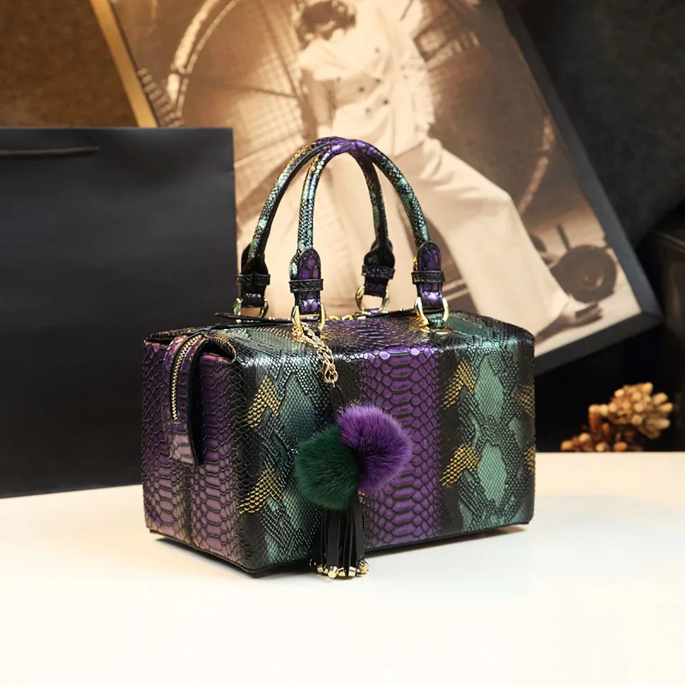 

Luxury Designer Serpentine Box Women Bag Fashion Shoulder Bag Top Handle Banquet Lady Handbag Bolso Mujer