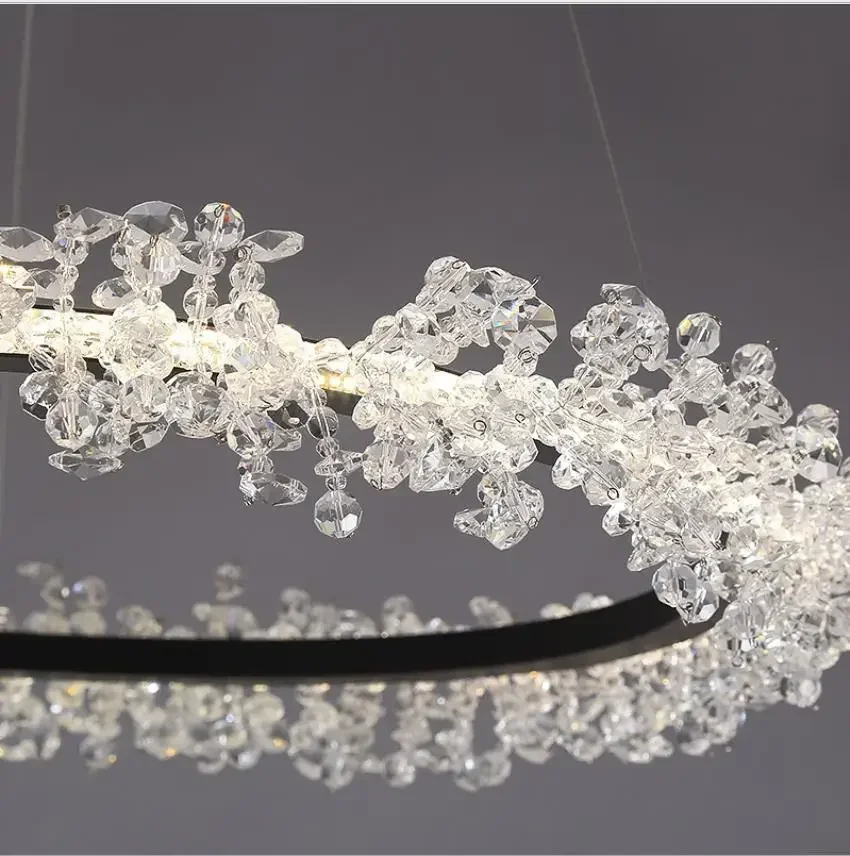 

Nordic Living room lamp dining room chandelier LED chandelier exhibition hall bedroom personality bar creative crystal lamps