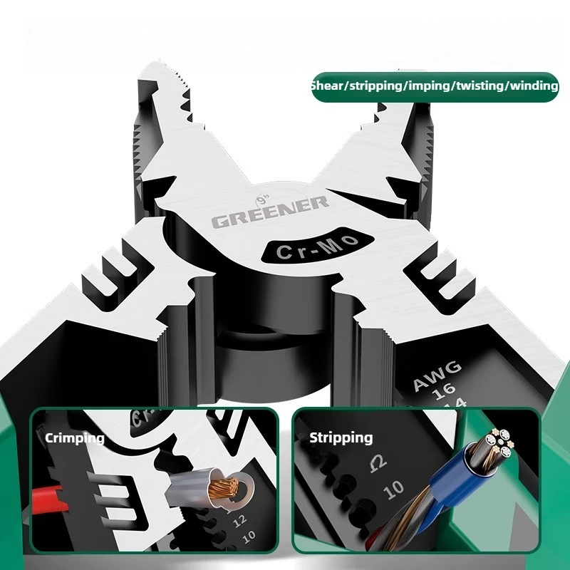 Electrician Wire Pliers Multi-purpose Portable Wire Cutters Industrial Grade Labor-saving Strippers Hardware Manual Tools