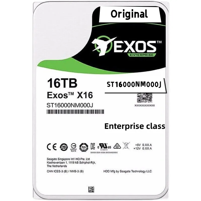 100% New Original ST16000NM000J 16T Helium Gal axy enterprise NAS mechanical hard disk 16tb