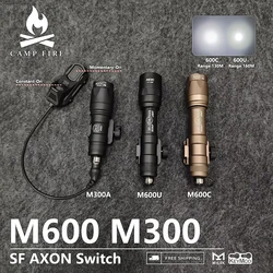 Tactical Surefir M300A M600C Flashlight With AXON Dual Function Remote Pressure Switch Fit 20mm Rail Hunting Airsoft Light