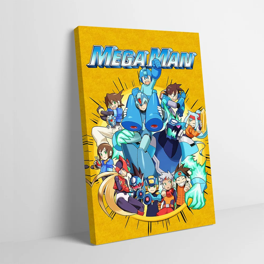 

Mega Man Group мультфильм печать плакат настраиваемые картины настенная живопись на холсте подарок для украшения дома Роскошная палочка Deko