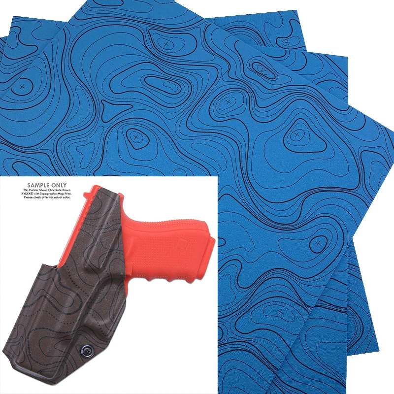 Fundas de camuflaje para terreno azul, 4 tamaños, funda para cuchillo, Material de fabricación DIY, tablero termoplástico KYDEX, hoja termoforma