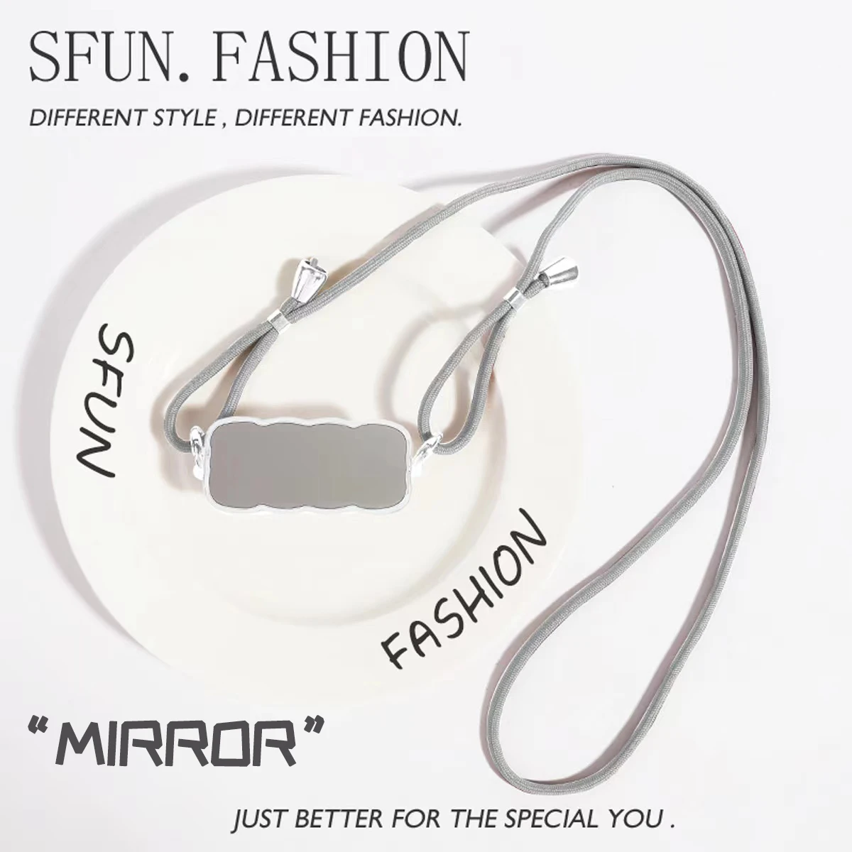 Mirror New Phone Back Clip Button Long Hanging Rope Hanging Neck Chain Adjustable Side Back Slant Strap