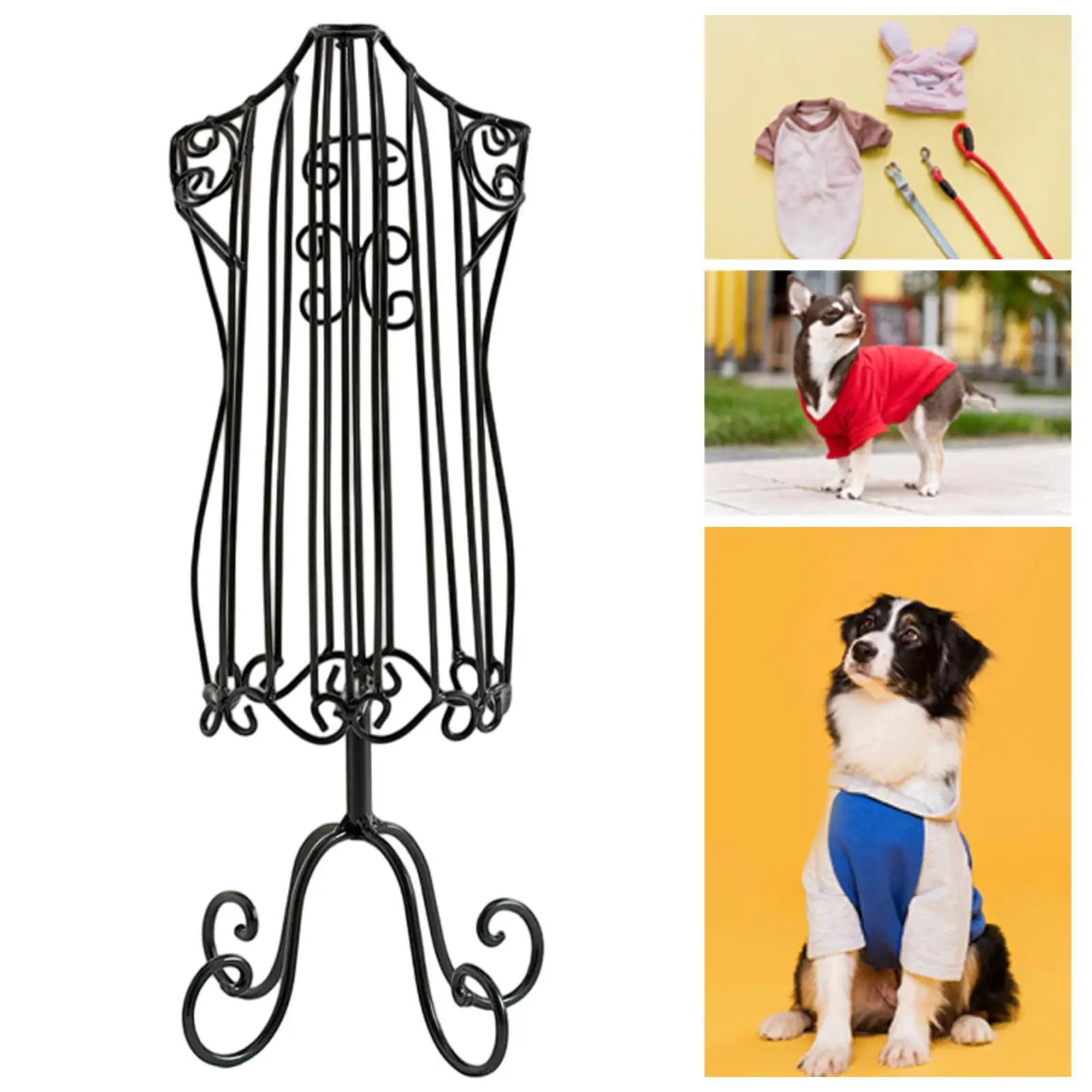 

Dog Dress Mannequin Metal Pet Supplies Animal Apparel Hanger Pet Clothing Holder Dog Clothes Stand for Dog Accessories Pet Shop