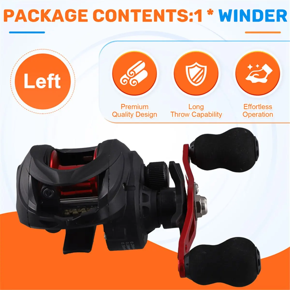 

【FITTING!】Ac Luya Water Drop Wheel Line Brake Long Throw Fish Wheel Rocker Arm Fishing Wheel Fishing Line Wheel the Left Hand