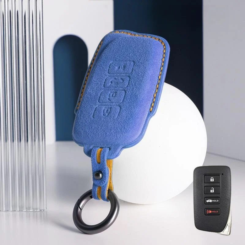 A + جلد الغزال مفتاح السيارة فوب غطاء حقيبة لكزس NX RX IS GS ES RC 200 250 300 #5