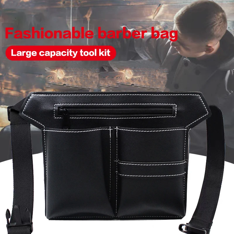 

Hair Salon Barber Scissor Bag Clips Comb Case Hairdressing Tool Holster Bags Holder Waist Pack Belt Accessories PU Leather