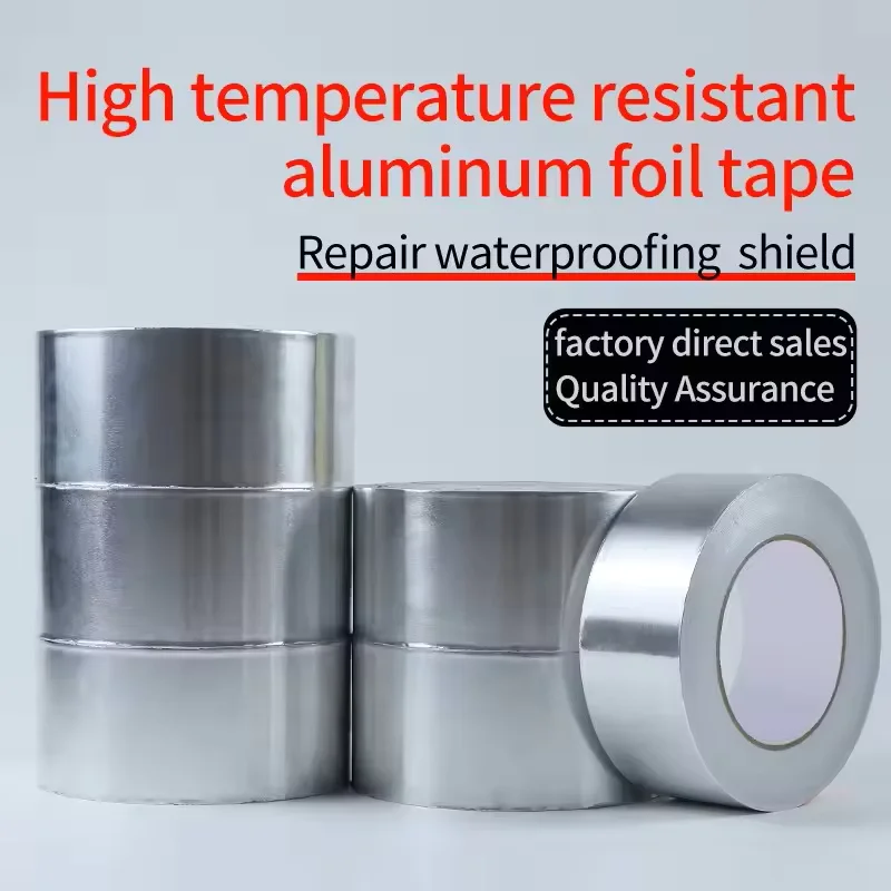 Hochtemperaturbeständiges Aluminiumfolienband Küchenrohr-Reparaturband Selbstklebende Dichtungsfolie Wärmeisolierung Leckdicht – Detail 4