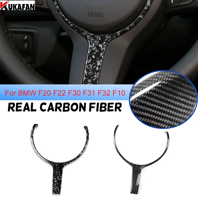 

Replacement Forge Carbon Fiber Steering Wheel Trim ABS Car Accessories For BMW F20 F22 F30 F31 F32 F10 F06 F12 F15 F16 M-Sport