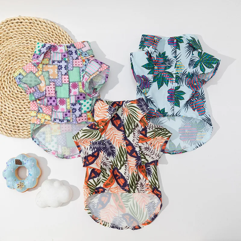 Hawaiian style pet shirt puppy shirt dog clothing pet clothes - Image 2
