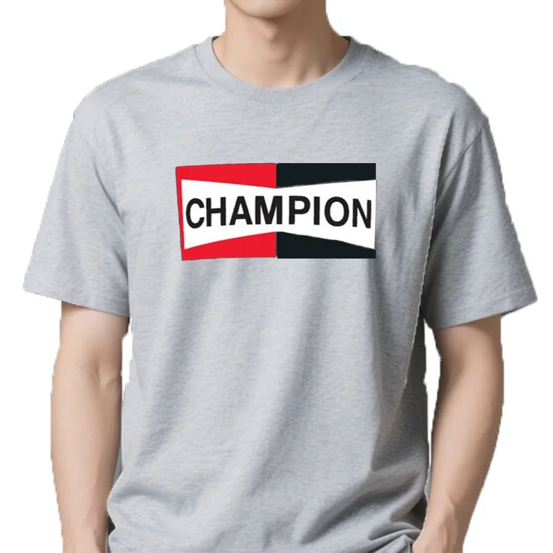 Camiseta de Campeón spark plug essential para hombre, ropa de gran tamaño, novedad