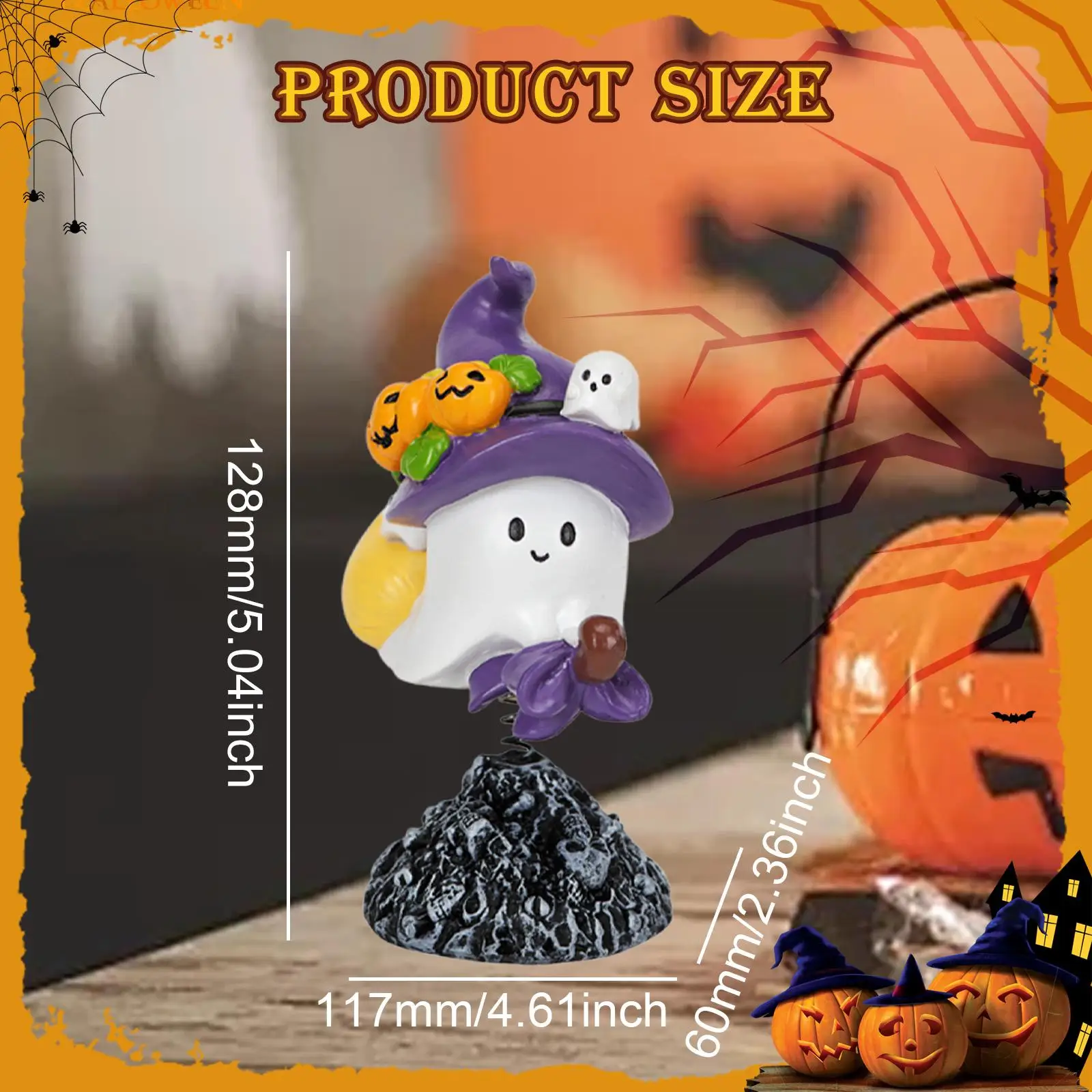 تمثال شبح الهالوين تحت عنوان حفلة مضحكة ومخيفة على الطاولة هدية مزخرفة