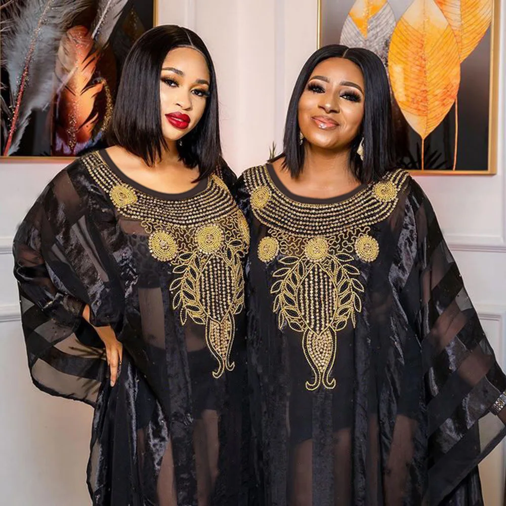 Vestidos africanos para 2025 mulheres diamantes tradicional dubai abaya marroquino kaftan vestido muçulmano dashiki boubou robe roupas áfrica