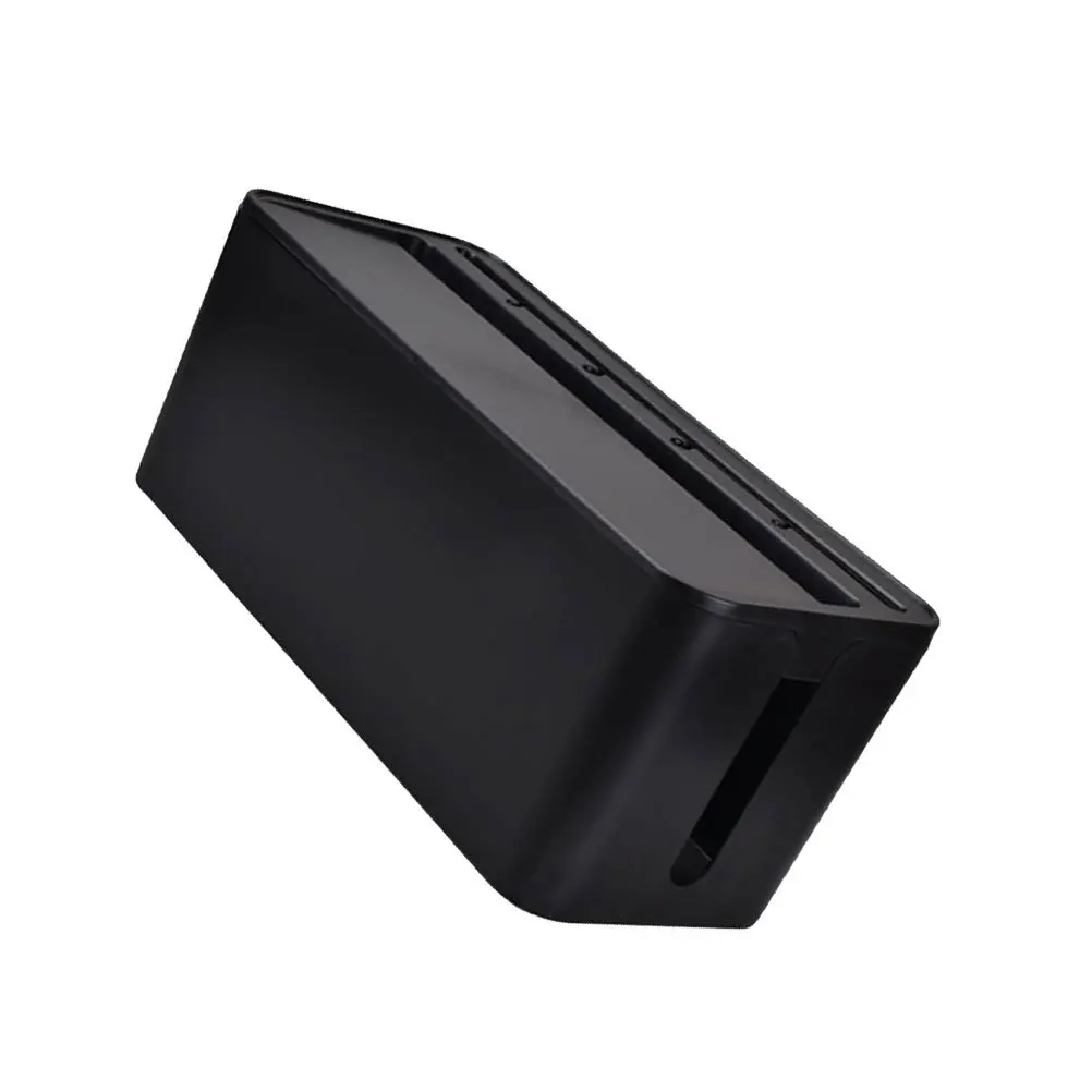 電源コード収納ボックス黒プラスチックケーブルオーガナイザー家庭用オフィスリビングルーム寝室キッチンバスルーム研究ワイヤー整理