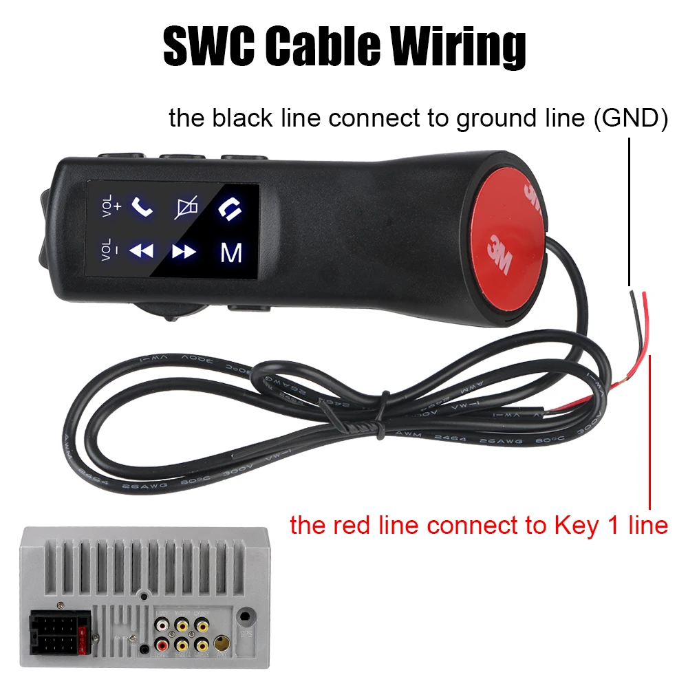 Car Steering Wheel Buttons 12V Universal Wireless Control For Music Phone DVD Navigation 8 Keys Remote Controller