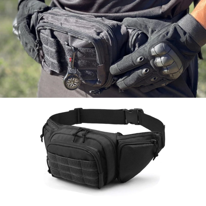 Motorcycle bag Tactical Waist Pack Nylon Bodypack Hiking Phone Pouch Outdoor Sports  Hunting Climbing Camping