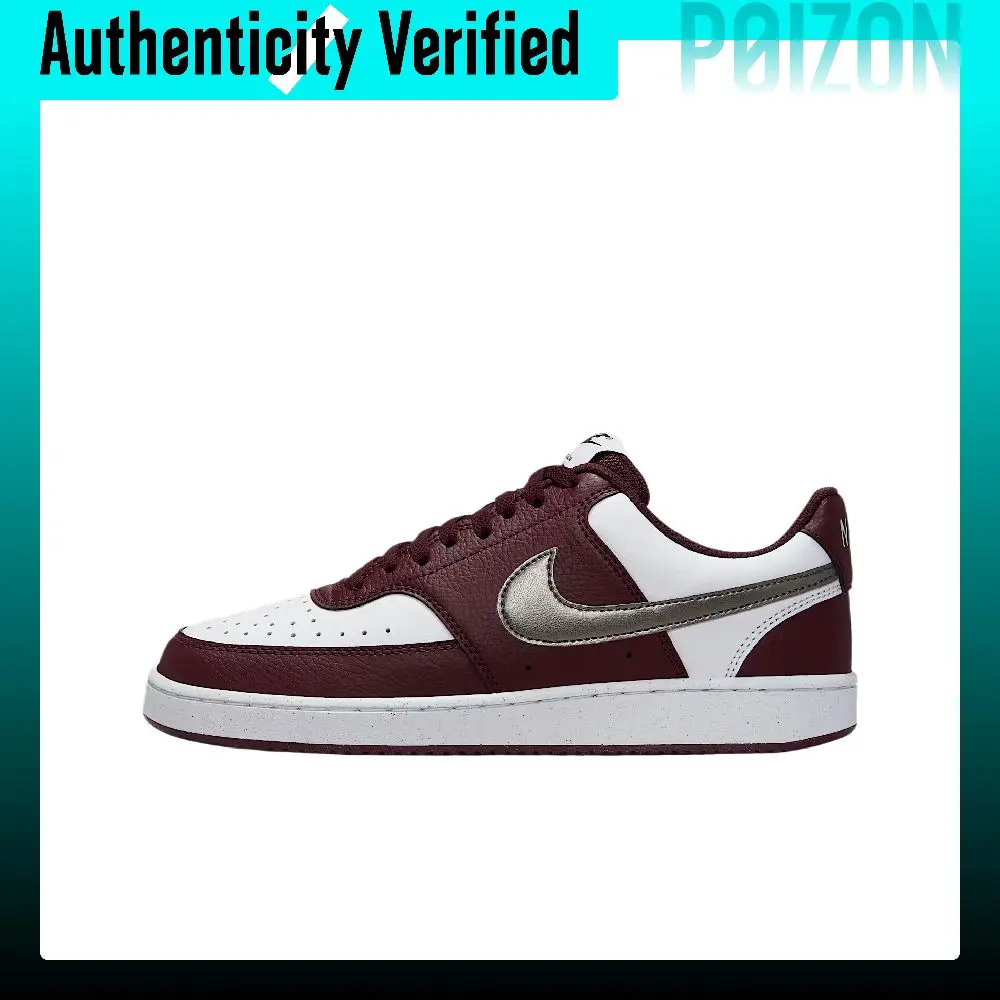 Nike Court Vision Low Synthetic Leather Slip Resistant Breathable Abrasion Resistant Low top Skateboard Shoes Women's IM7647-100