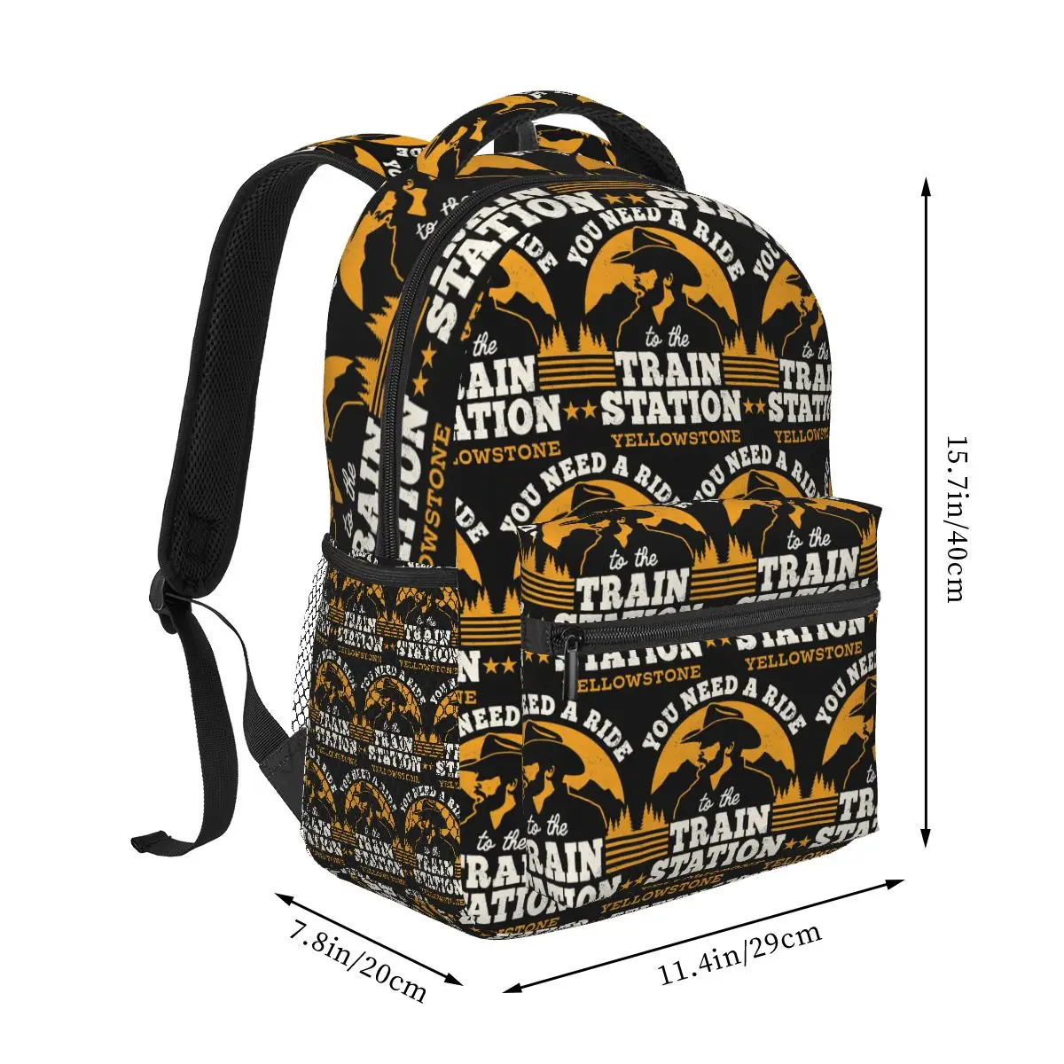 Yellowstone Montana USA Dutton Ranch Post Backpack Student Boys Girls BookBag Children School Bag Shoulder Bags for Men Women