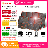 Dokio 18V 80W 100W 200W Portable Foldable Solar Panel With 12V Controller Flexible Solar Panel For House Camping Travel