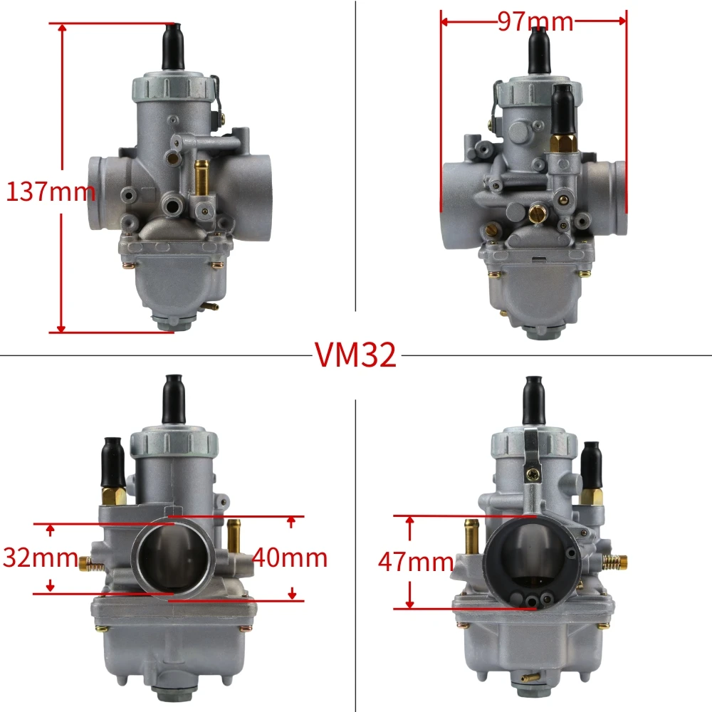 32mm VM32 For Mikuni VM Series VM32 193 110cc-250cc Dirt Bike CRF KLX ATV Quad Carb 2/4 Stroke Motorcycle Carburetor Carb