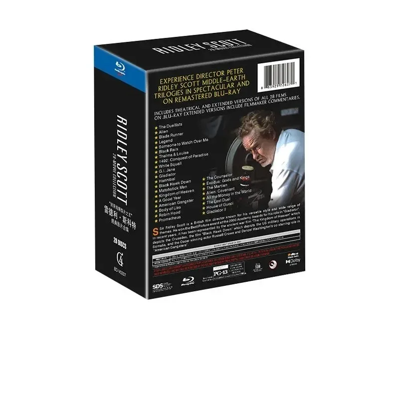 HOT Blu-ray high definition film Ridley Scott classic film collection 28 disc box HighDefinition
