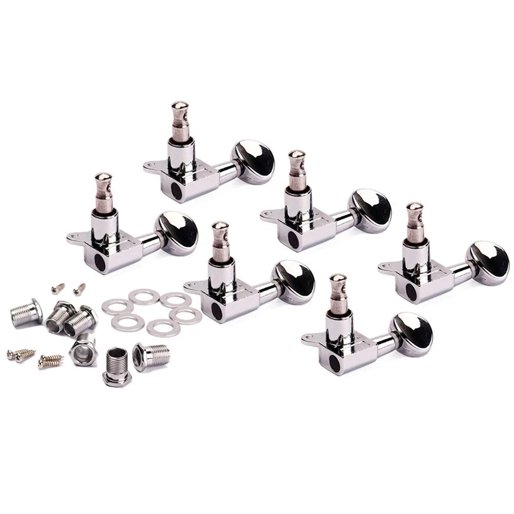 

6 in Line Vintage Style Electric Guitar Machine Heads Durable Tuning Pegs Perfect Replacement Guitar Tuning Keys