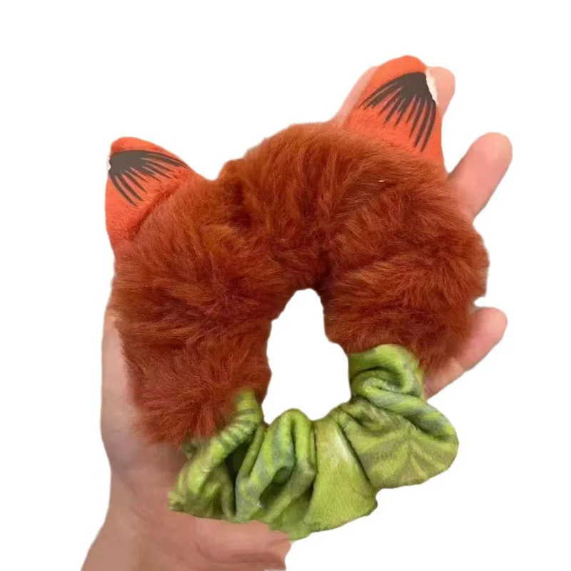 การ์ตูนดิสนีย์ Zootopia Judynick ตุ๊กตาผมแหวนแถบคาดศีรษะสาวลําไส้ใหญ่วงกลมฤดูใบไม้ร่วงและฤดูหนาวอุปกรณ์เสริมผม