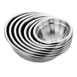 Premium 304 Stainless Steel Mixing Bowls Nesting Salad Bowls for Cooking, Baking, Prepping Food Storage Container Dinnerware