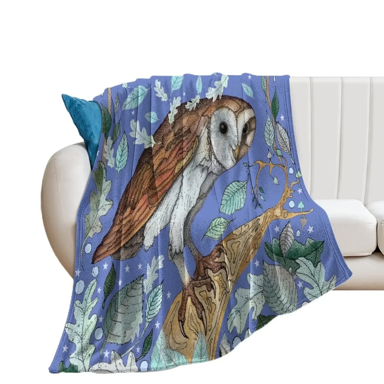 

Twilight Barn Owl Throw Blanket Blankets Sofas Of Decoration Quilt Blankets