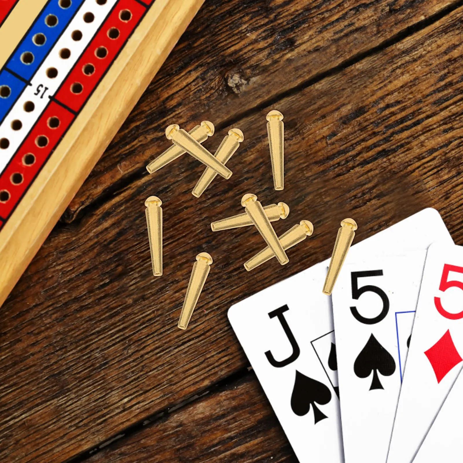100Pcs Cards Game Scoring Pegs Metal Cribbage Pegs Portable Score Tracking Scoring Supplies for Indoor Outdoor Use