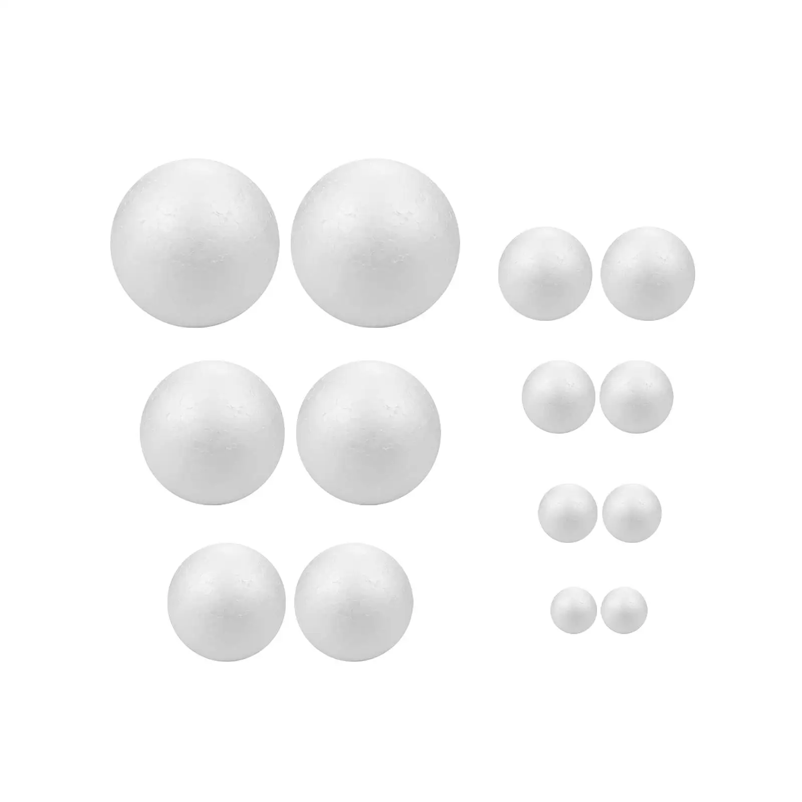 14x Foam Balls Foam Polystyrene Balls DIY Smooth Gift Round Art Crafts Projects for Party Flower Arrangement Birthday