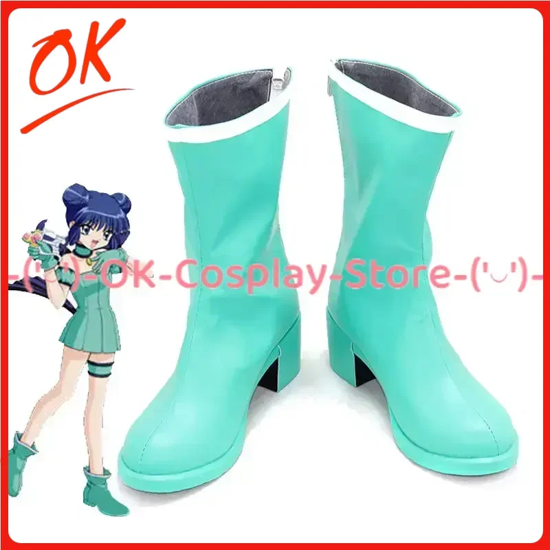 [Customized Size] Tokyo Mew Mew Mint Aizawa Cosplay Shoes Anime Roleplay Costume Prop Halloween Carnival Party Boots PU Leather