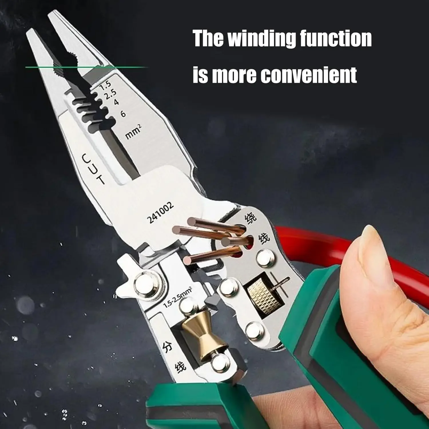 Multifunctional  Wire Stripper Pliers Needle Nose Cable Cutter Crimping Tool with Voltage Detector Electrician Hand Tool