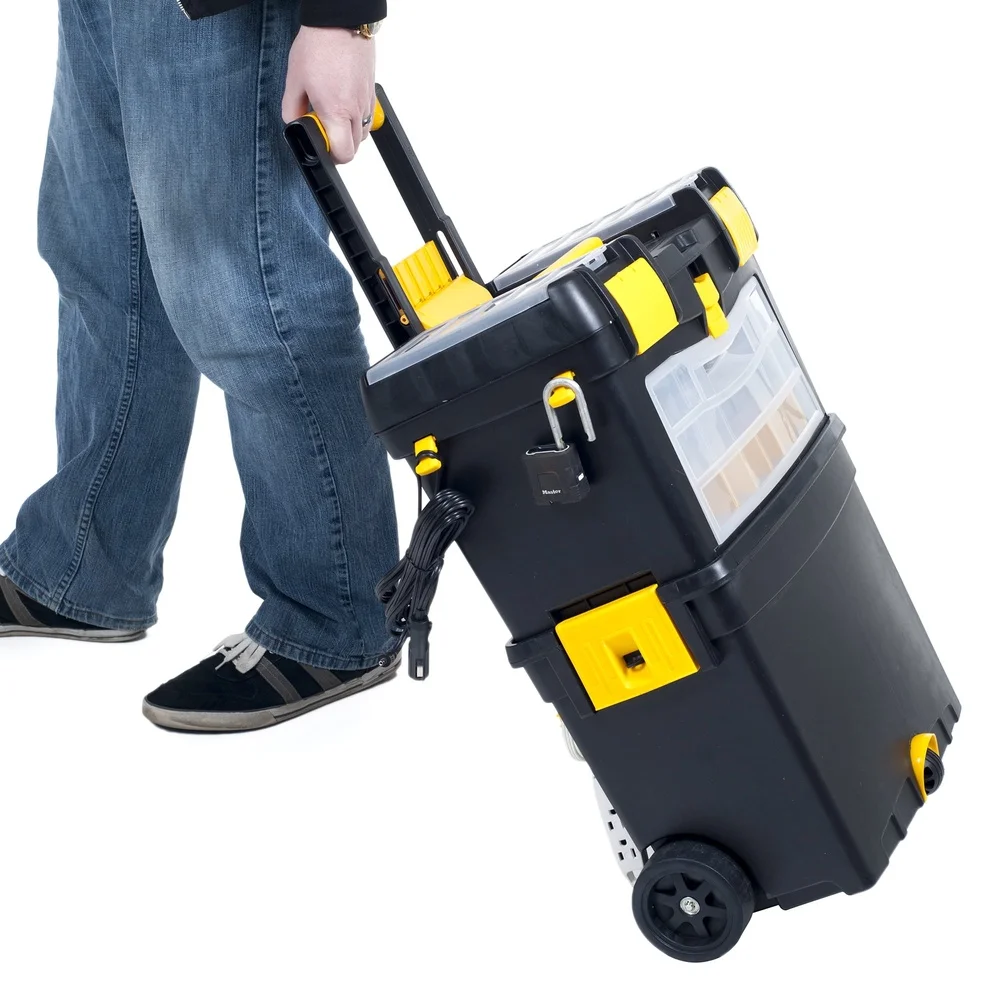Heavy Duty Rolling Toolbox Portable Storage Utility Cart Durable Tool Organizer with Wheels Home DIY Crafts Maintenance