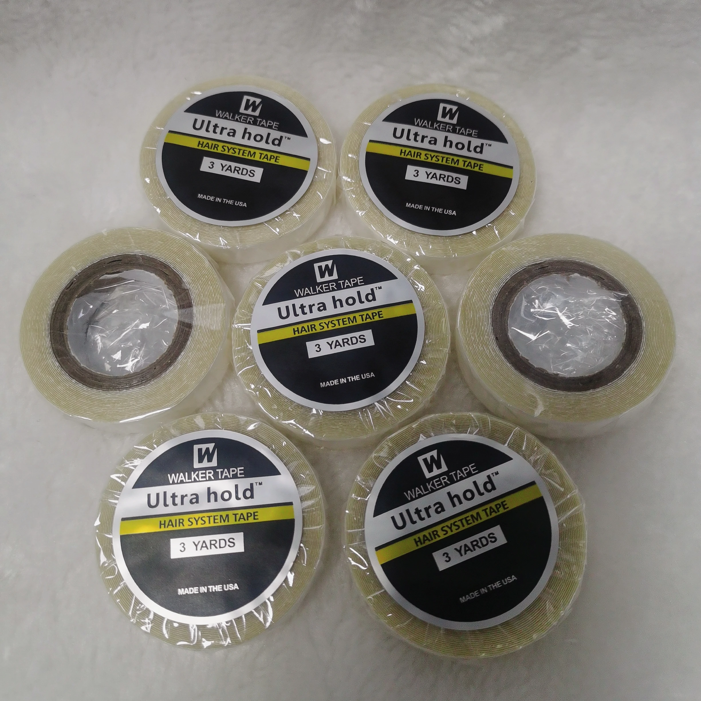 

3 ярда, 0,8 см, белая прочная двусторонняя лента, используется для наращивания волос/париков/кружевных париков.