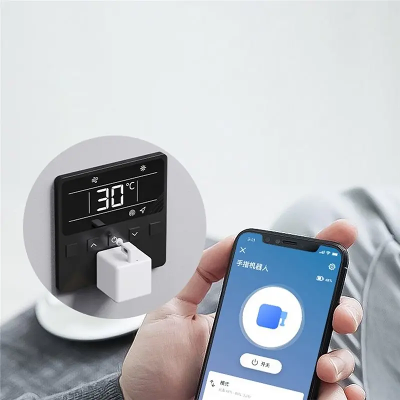 Tuya Bluetooth Smart Button Pusher,Wireless Fingerbot Finger Robot Smart Home Remote Controller White