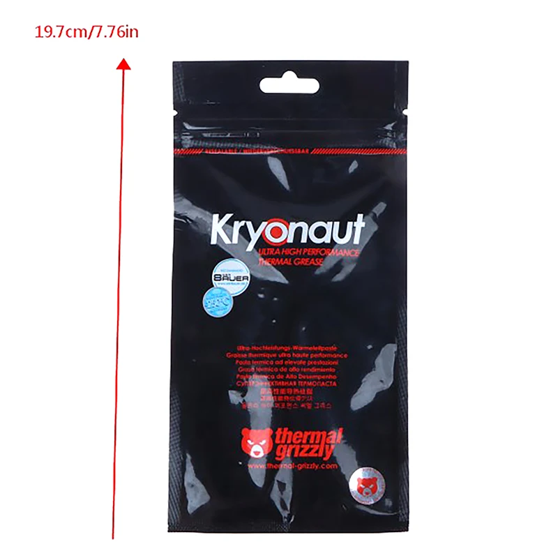 1g Thermal Grizzly Kryonaut Extreme KE Thermal Paste for CPU/GPU Cooler Large Capacity Compound Cooling Silicone Grease