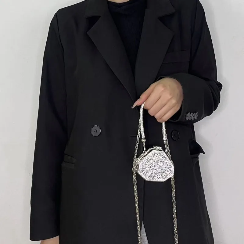 Сверкающие роскошные дизайнерские мини-маленькие сумки на ремне Вечерняя сумка Кошельки и сумки забавной формы Кошелек-клатч Сумка для вечеринок