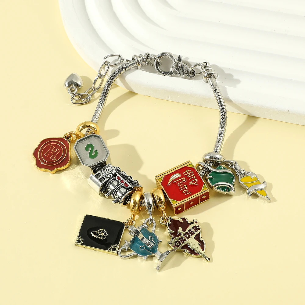 Movie-themed Slytherin House bracelet accessories, surprise magical bracelet charms view 4