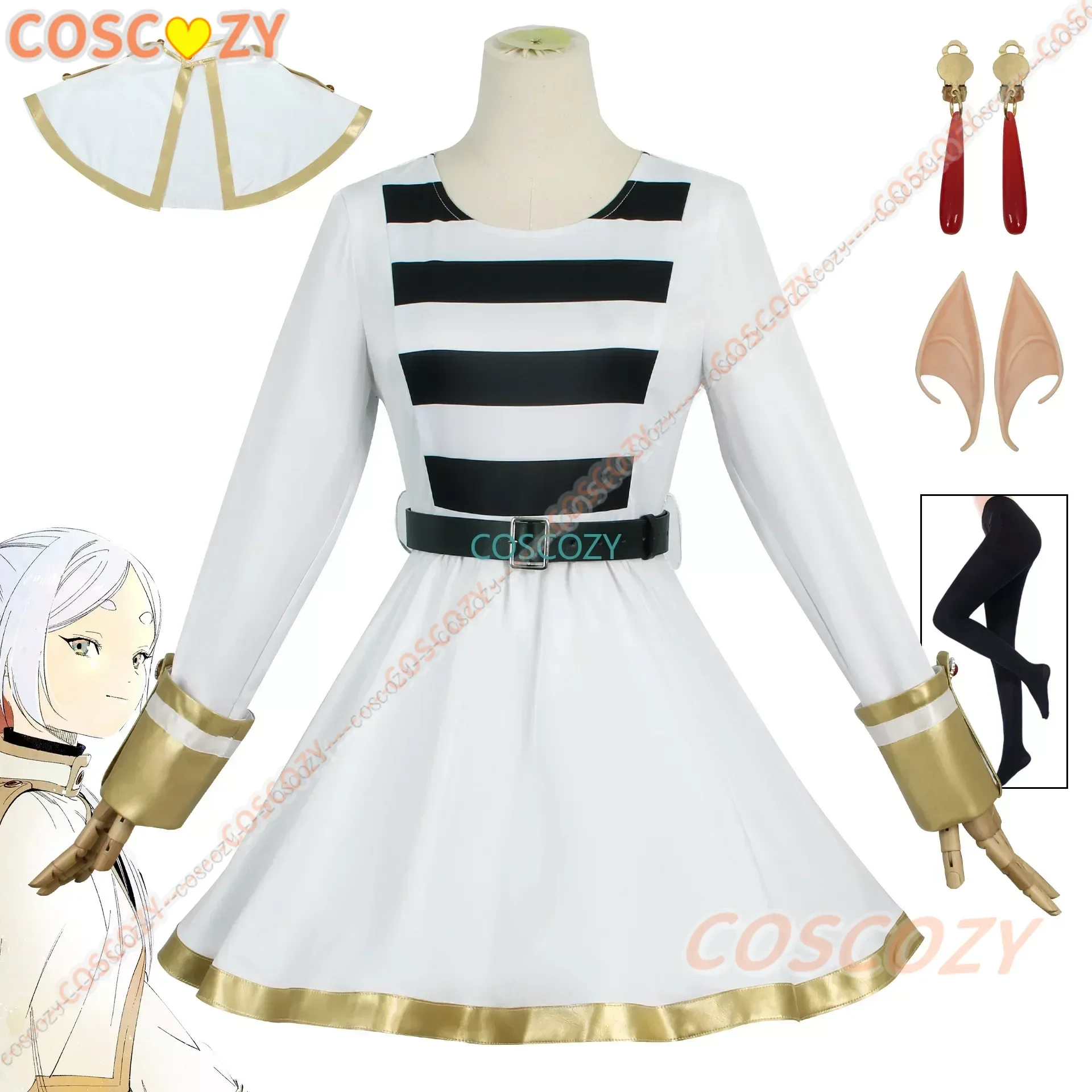 Anime Frieren At The Funeral Frieren Cosplay Costume Halloween Christmas Gift Fancy Stage Performance Props Anime Cosplay Outfit