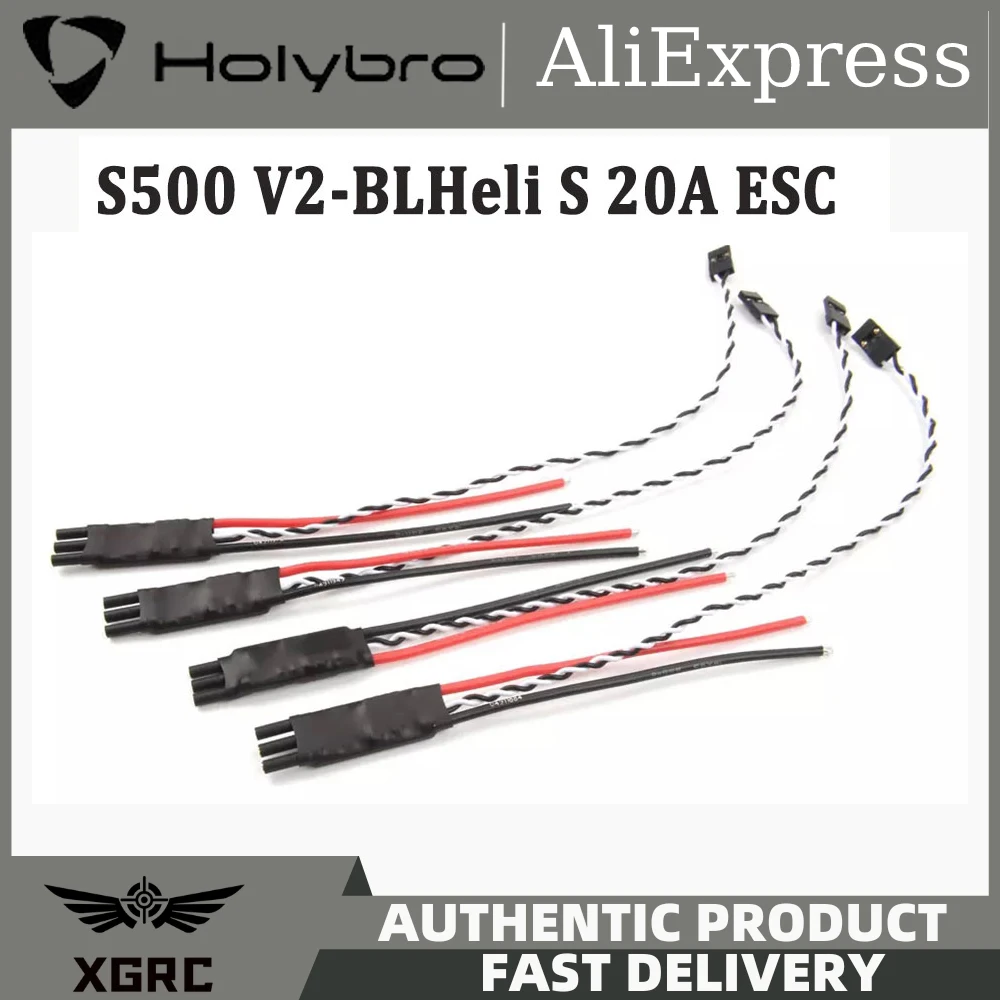 Holybro BLHeli S 2-4S 20A ESC S500 V2 Spare Parts EFM8BB21F16G MCU Supports Dshot150, Dshot300 and Dshot600 For RC FPV Drone