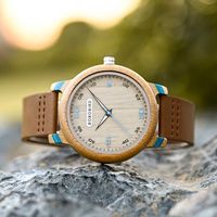 BOBO BIRD Bamboo Watch Men Quartz Leather Strap Wristwatch Man Timepieces Clock Relojes Para Hombre Customized