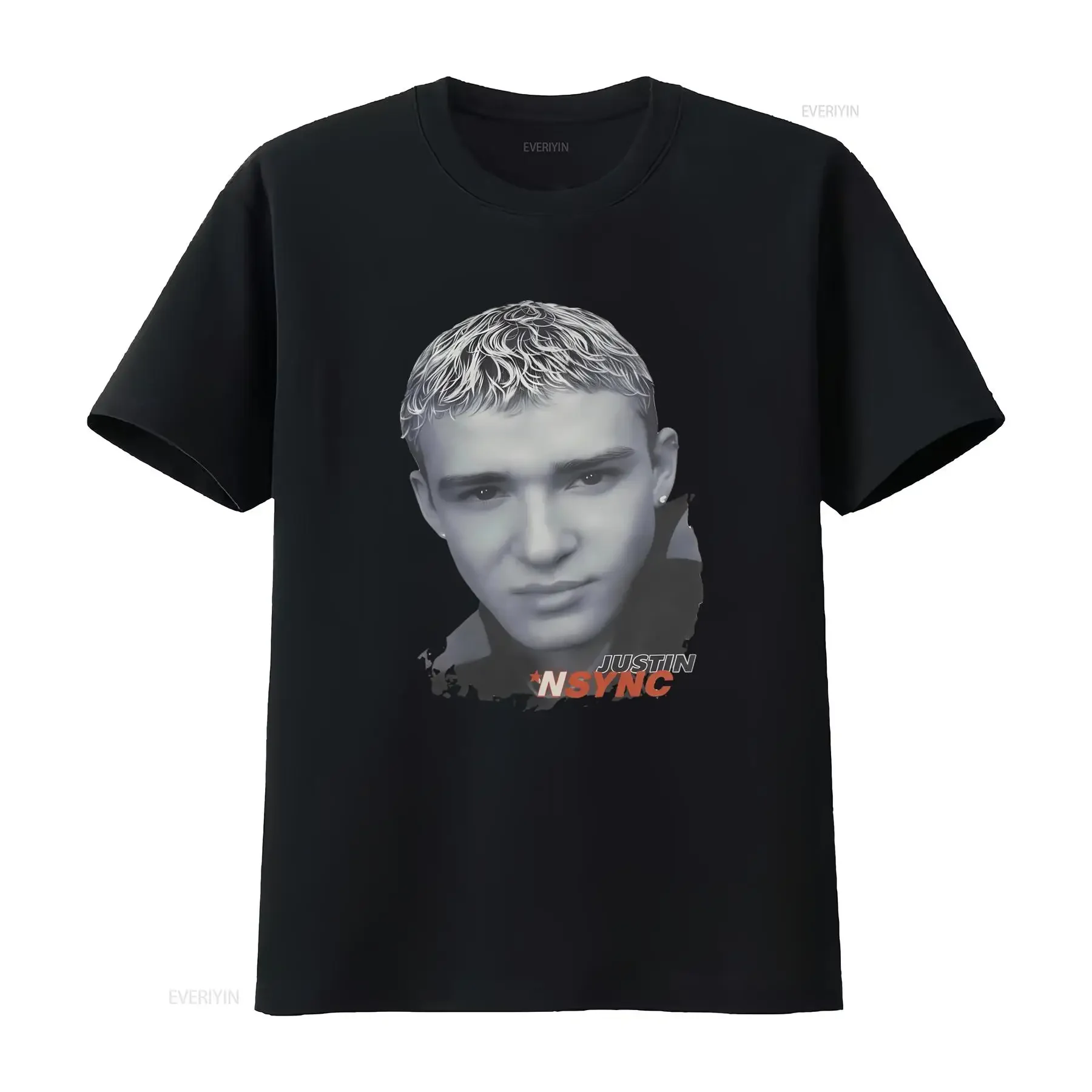 NSYNC Justin Timberlake White Cotton T Shirt for Men and Women All Sizes Available vintage Washed Casual Stylish Versatile