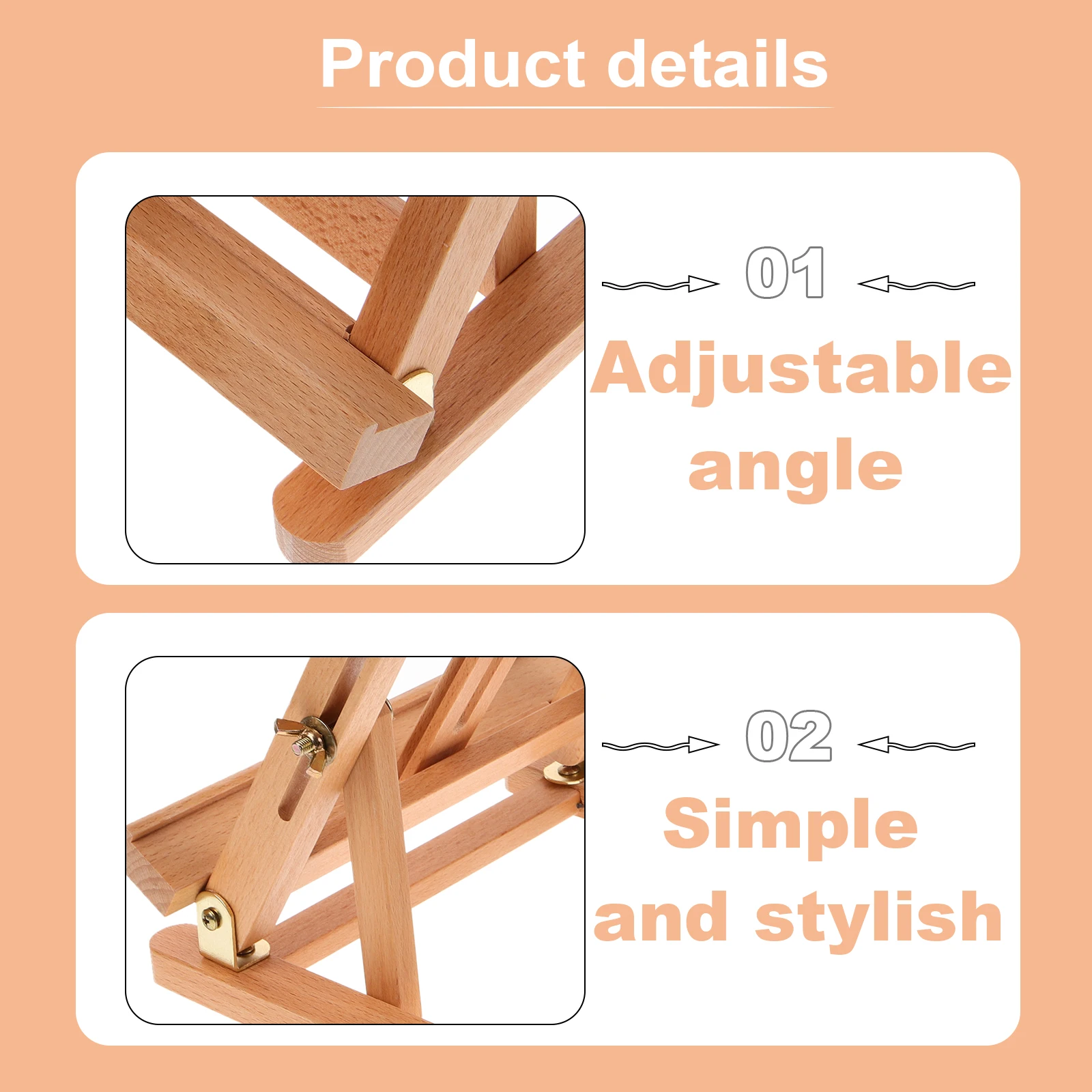 

Wood Metal Painting Easel Stand for Adult Artists Portable Drawing Display Rack for Outdoor Sketching Classroom Art Display