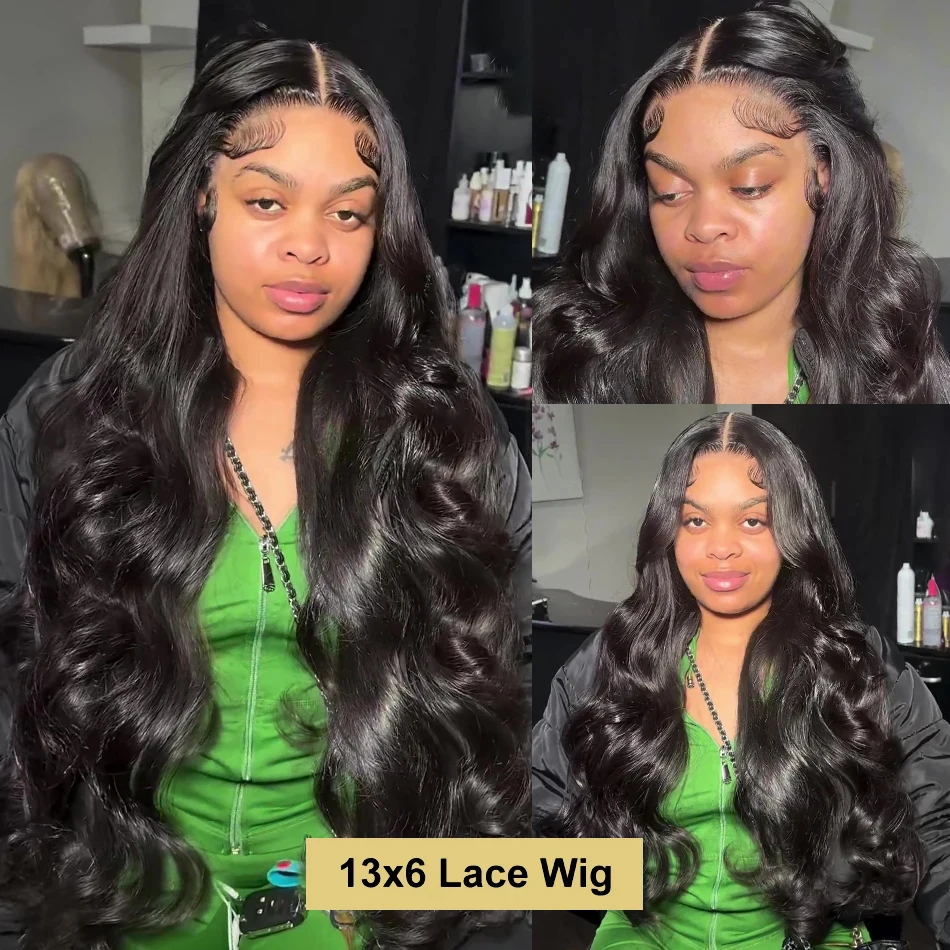 250 Density 40 Inch 13x6 HD Transparent Lace Frontal Wigs Body Wave Human Hair 13x4 Lace Front Wig Closure wig For Black Women