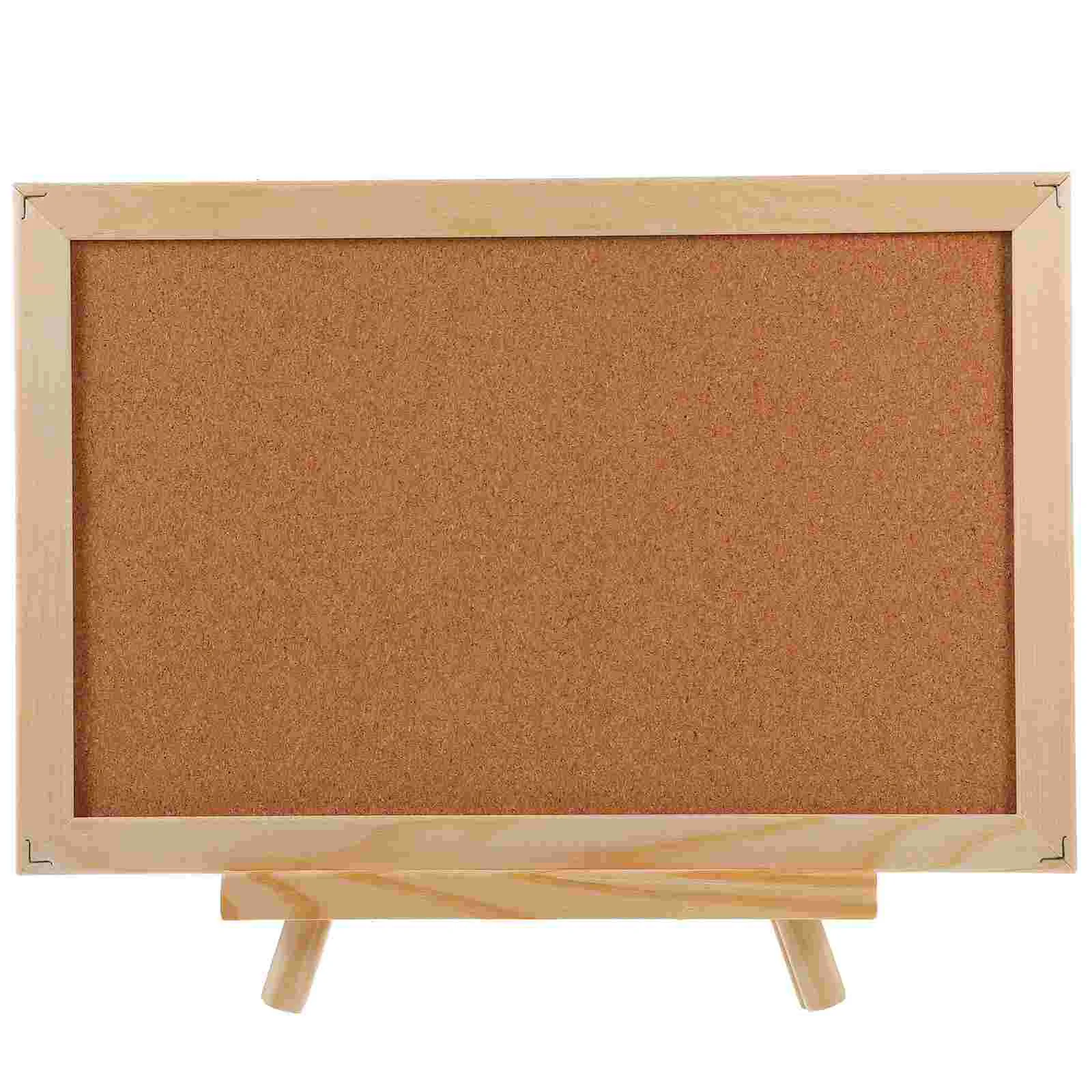 

Wooden Frame Message Board Cork Memo Framed Decorate Double Side Photo Notice Pine Display