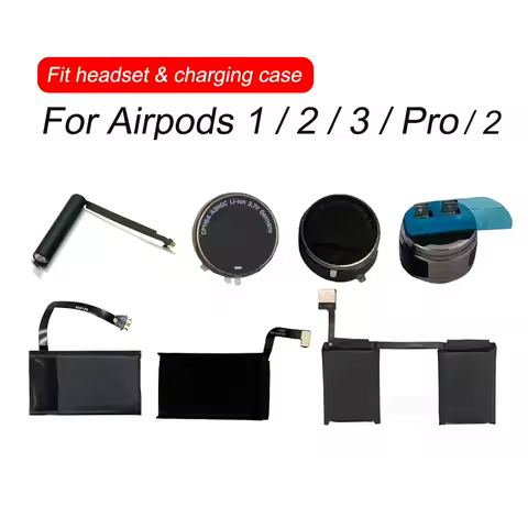 Replacement Battery for AirPods 1 2 3 Pro Pro1 Pro2 AirPods3 A2565 A2564 A2083 A2084 A2190 Wireless Headset Charging Case