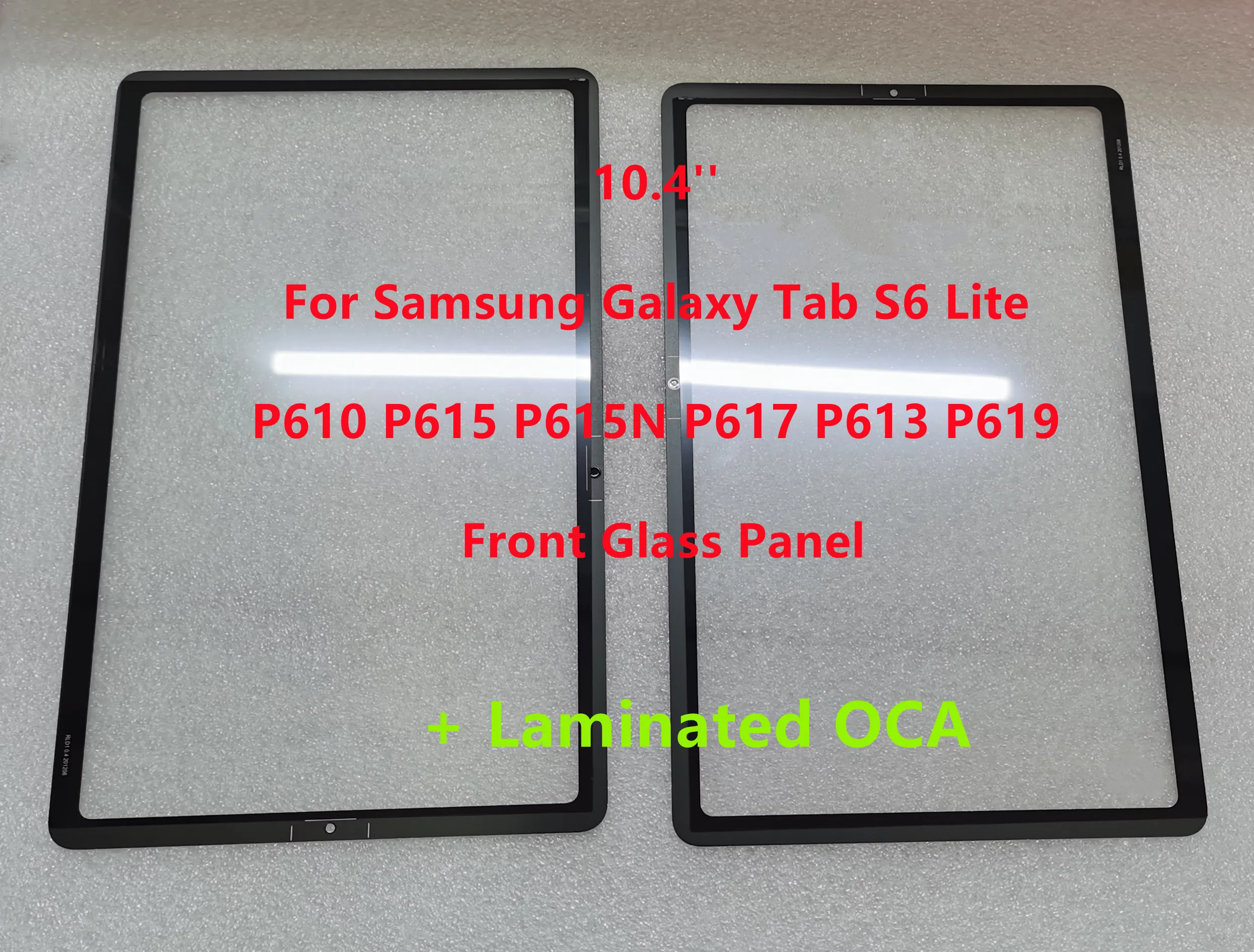 New 10.4\'\' For Samsung Galaxy Tab S6 Lite SM-P610 P613 P615 P615N P617 P619 Touch Screen Front Glass Panel +Laminated OCA Tested